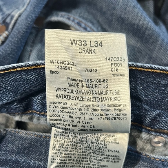 Wrangler Men's Dark Blue “Crank” Bootcut Jeans Size 33/34 - Picture 11 of 11